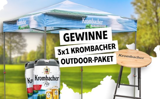 Krombacher: drei exklusive Krombacher Outdoor-Pakete werden verlost