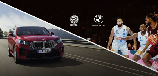 BMW - Ein BMW iX2 xDrive30 für sechs Monate, VIP-Tickets, FC Bayern Basketball-Trikot und Basketball