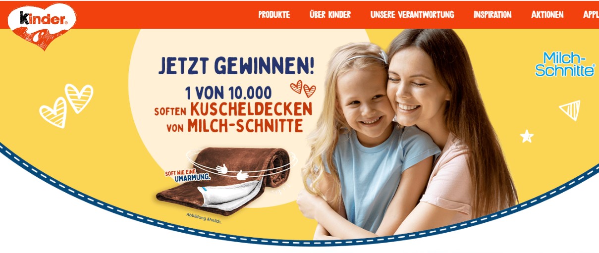 Ferrero - 1 von 10.000 Kuscheldecken von Milch Schnitte gewinnen (Produktkauf)