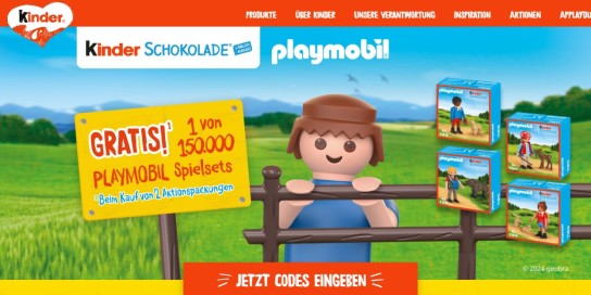 Ferrero - 1 von 150.000 Playmobil Spielsets (Produktkauf)