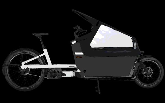 Focus Mobility - ein Cargobike E-Cargoville LJ mit viel Zubehör wie EPP-Box, Kids Bench und Canopy