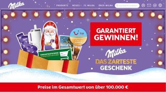 Mondelez - TUI Reisegutschein 3.000 Euro, Einkaufsgutscheine Rewe, Kaufland, Edeka, Milka Merch (Produktkauf)