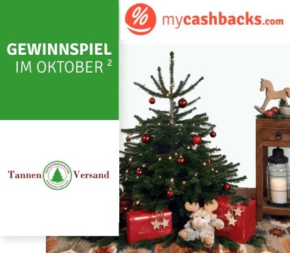 mycashbacks.com: Gewinne einen Weihnachtsbaum von Tannenversand