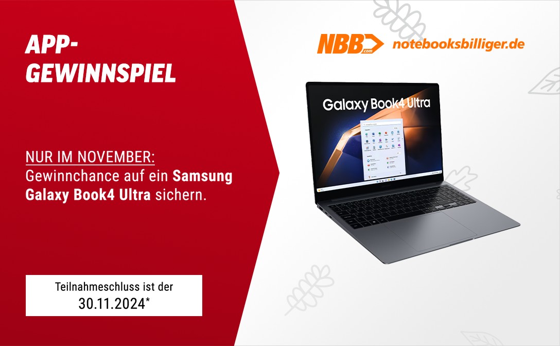 notebooksbilliger.de: Gewinne ein SAMSUNG Galaxy Book4 Ultra