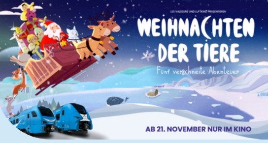 Arverio Bayern - 15 x 4 Kinogutscheine für den Film „Weihnachten der Tiere“ ( nur Bayern )