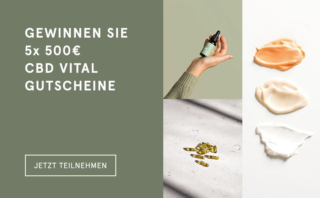 CBD VITAL: 5 x 500 € Einkaufsgutschein zu gewinnen