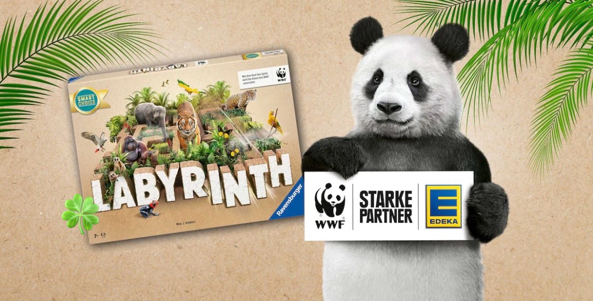 Edeka - 25 Spiele des "Verrückten Labyrinths" in der WWF-Edition.