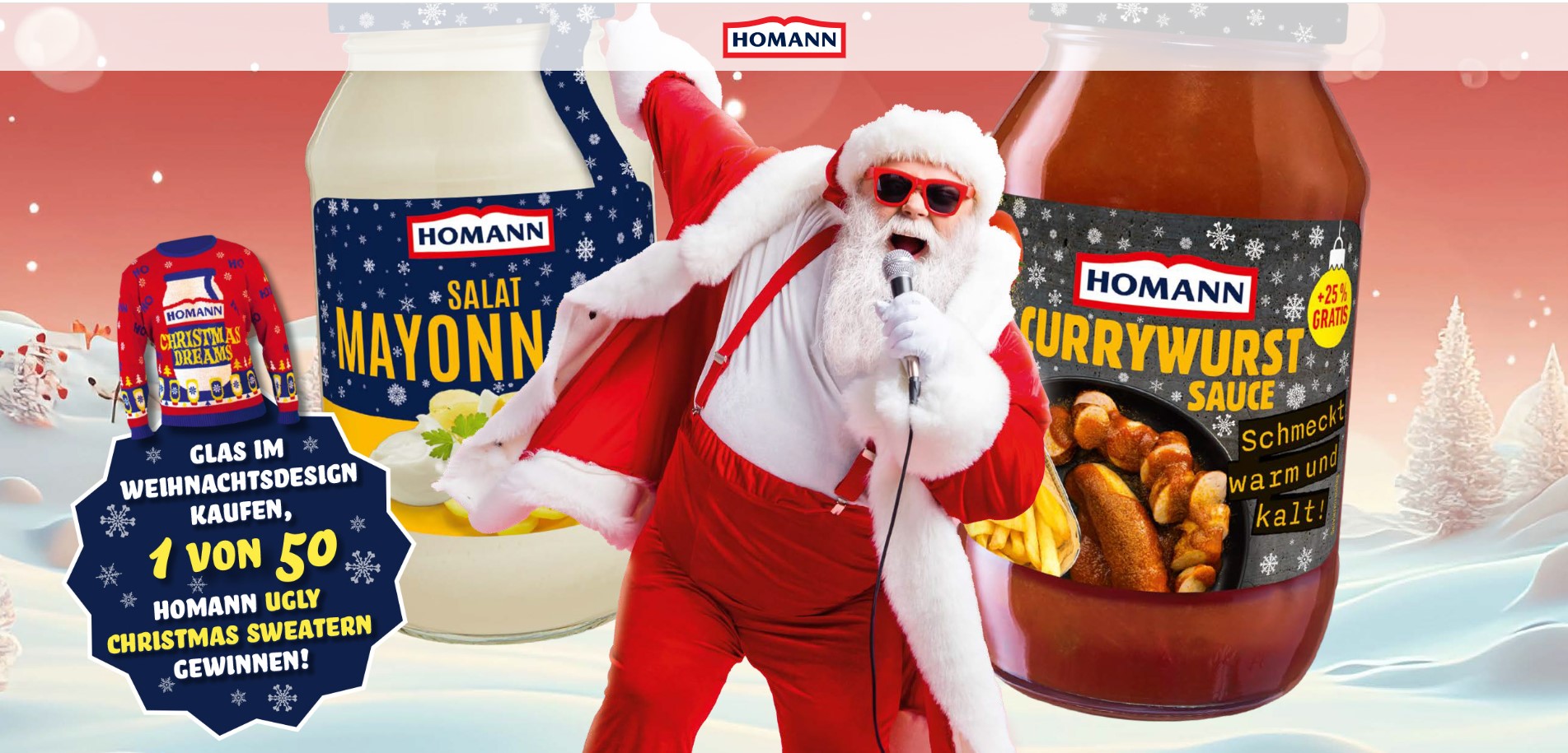 HOMANN - 1 von 50 Homann Ugly Christmas Sweatern gewinnen (Produktkauf)