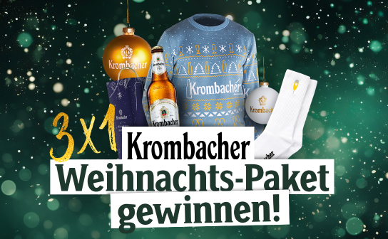 Krombacher: 3 x ein Krombacher Weihnachts-Paket zu gewinnen