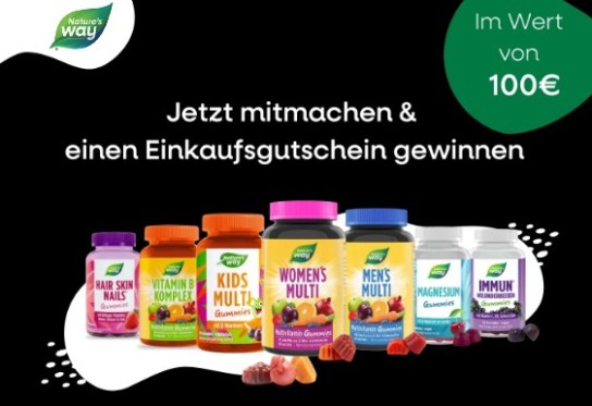 Nature's Way: ein Einkaufsgutschein im Wert von 100 € zu gewinnen