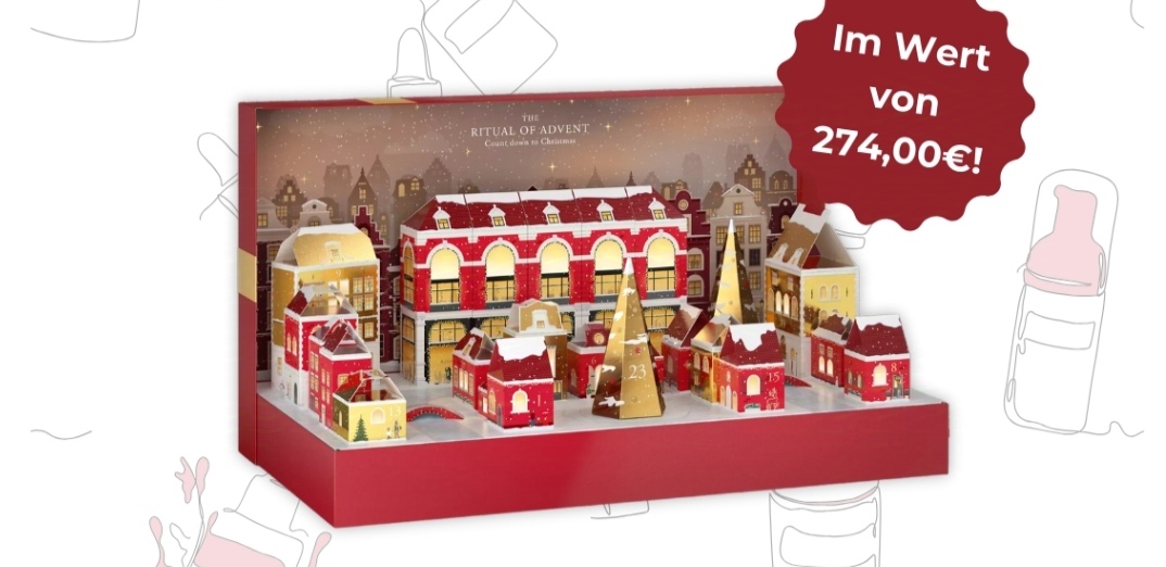 TUZZI - Einen Adventskalender von RITUALS mit Premium Beauty Kosmetik, mit einem Warenwert von 274,00€