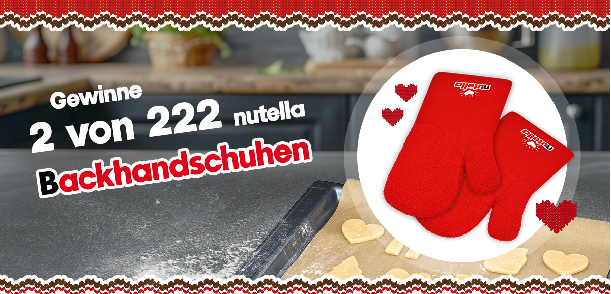 Gewinne 2 von 222 Nutella Backhandschuhen – perfekt für die Weihnachtsbäckerei!