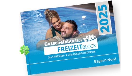 Mainlike - 2x je einen Gutscheinbuch.de Freizeitblock Bayern Nord