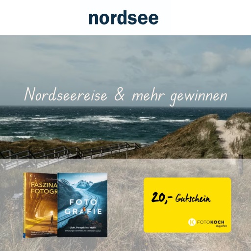 Nordsee Tourismus: Gewinne eine Reise an die Nordsee, Fotografie-Bücher oder einen 20 € Gutschein von Foto Koch