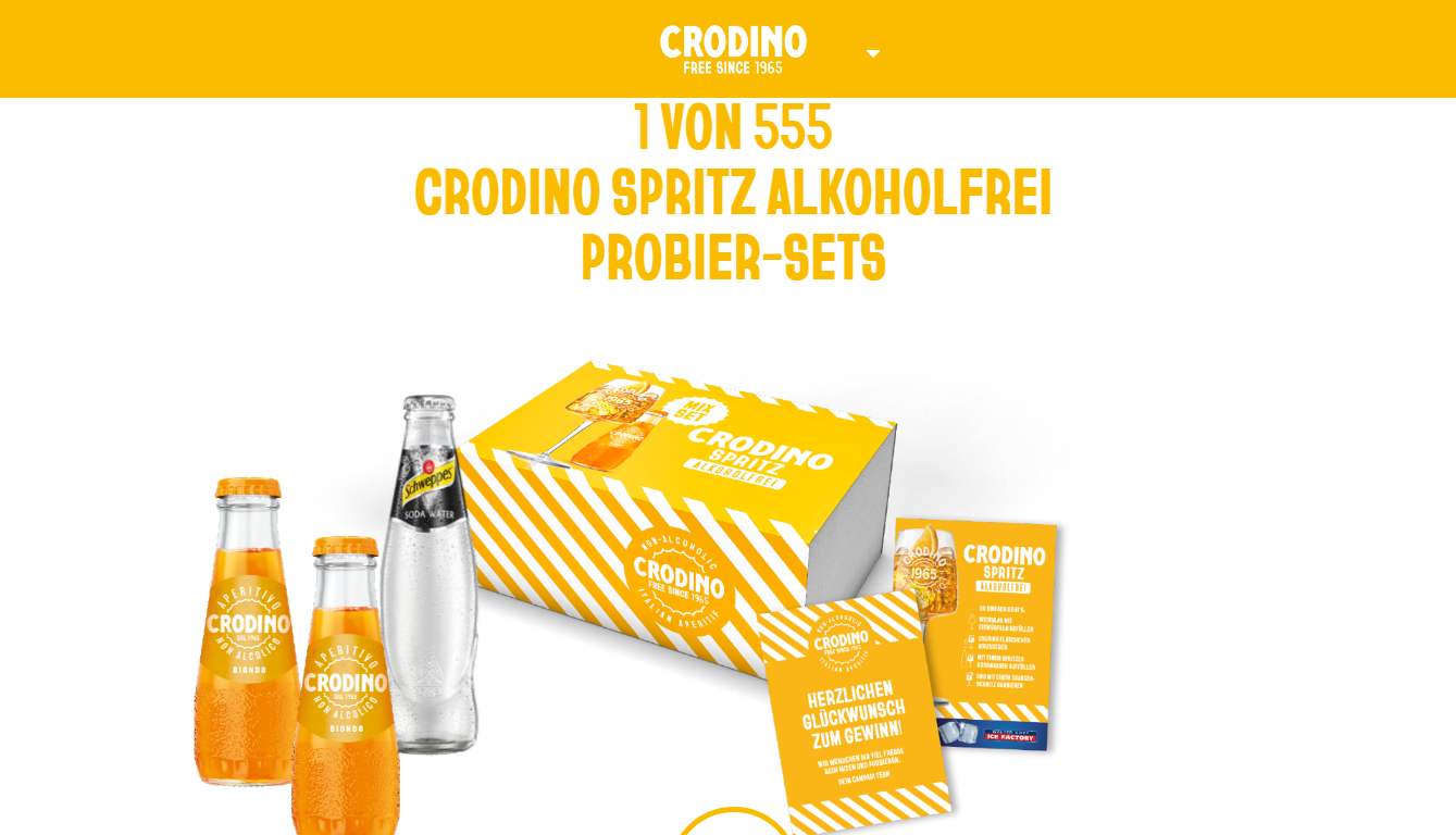 Campari - 1 von 555 Crodino Spritz Alkoholfrei Probiersets gewinnen