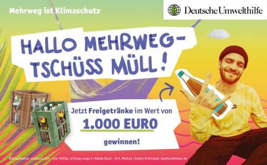 Deutsche Umwelthilfe: 16 x Jahresvorrat an Freigetränken im Wert von 1.000 € gewinnen