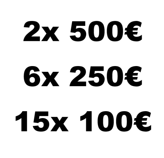 Youngcom - 2x 500€, 6x 250€ und 15x 100€