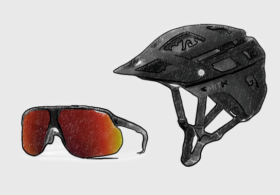 Bergstolz - Einen Smith Forefront 2 Mountainbike-Helm und eine Motive Sonnenbrille