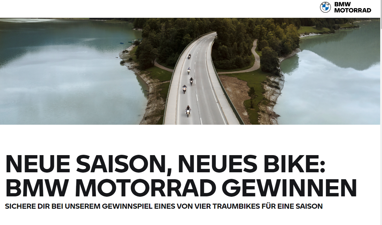 BMW - Eines von vier Traumbikes für die Sasion 2025