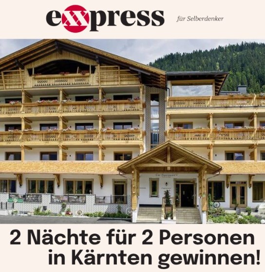 eXXpress: 2 Nächte für 2 Personen im wunderschönen Hotel „Der Paternwirt“ in Kärnten gewinnen
