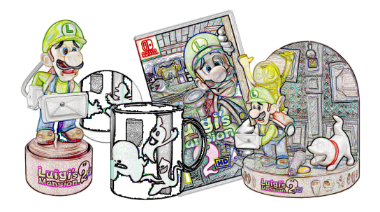 kinowetter - Ein Set zu Nintendo LUIGI’S MANSION 2 mit Game, Tasse, Diorama und Figur
