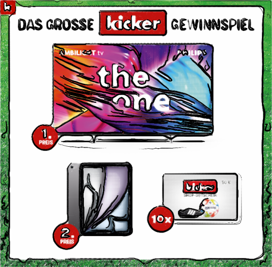 kicker -  1 x PHILIPS Smart TV The One 75 Zoll 4K UHD LED Ambilight, 1 x Apple iPad Air 11