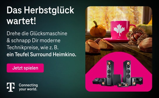 Telekom: Teufel Heimkino, 4 x LENOVO Gaming-Laptop, 8 x Samsung Galaxy Watch6 und weitere Preise