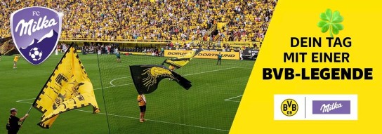 Kaufland - 3 x ein Gewinnpaket für je zwei Personen, bestehend aus VIP-Tickets für ein Heimspiel von Borussia Dortmund in der Königsklasse, ein Meet and Greet mit einer BVB-Legende, eine Übernachtung im Vier-Sterne-Hote