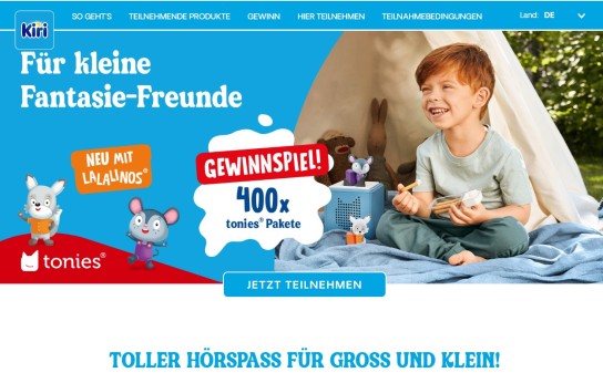 Bel Brands - 1 von 400 tonies Startersets inkl der neuen Lalalinos Tonies gewinnen (Produktkauf)