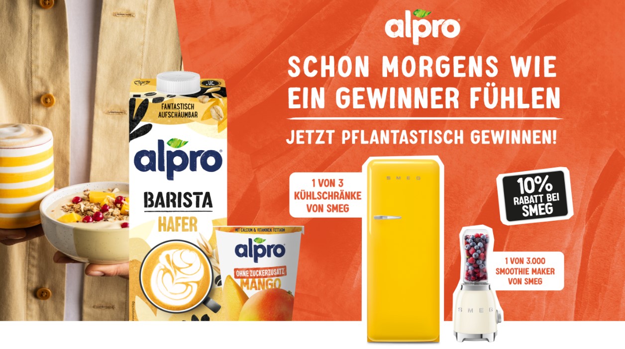 Danone - 1 von 3 Kühlschränken von Smeg, 1 von 3.000 Smoothie Maker von Smeg (Produktkauf)