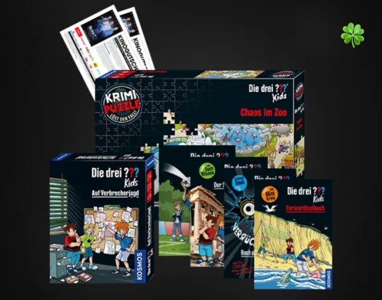 „drei ??? Kids-Gewinnspielpaket“ bestehend aus: 1x Die drei ??? Kids Geheim Buch 