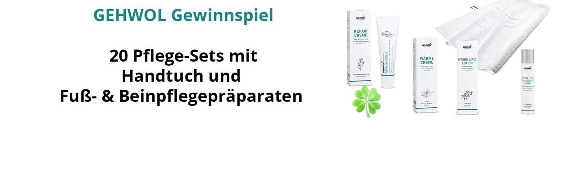 Gehwol - 20x Pflegesets mit hochwertigen GEHWOL FUSSKRAFT Fuß- und Beinpflegepräparaten sowie einem Handtuch