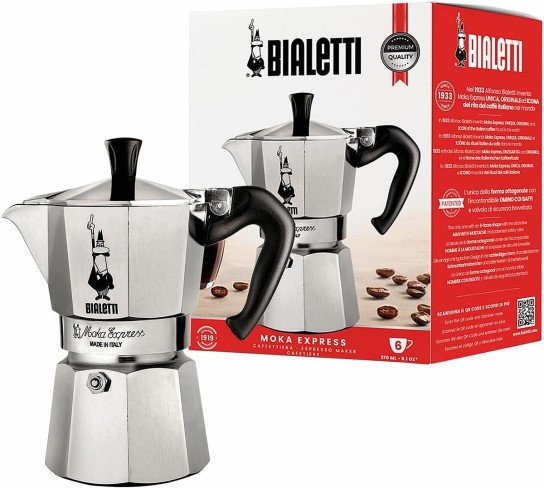 genussmaenner.de - eine Bialetti Moka Express plus 1 kg Molinari caffe