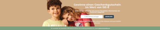 Kids-world - Gewinne jeden Monat einen Geschenkgutschein im Wert von 150 €