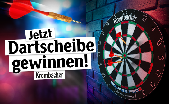 Krombacher: 1 von 250 Dartscheiben gewinnen