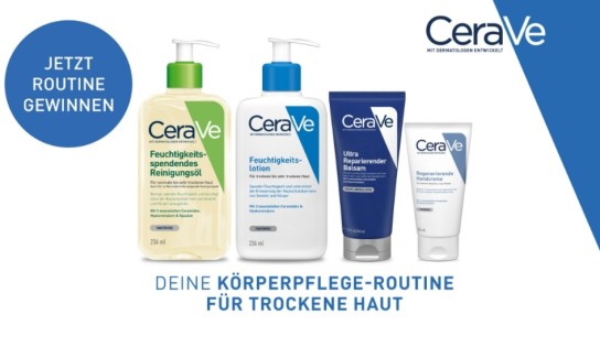 L'Oréal - 15x1 CeraVe Körperpflege-Routine Set bestehend aus Reinigungsöl, Lotion, Balsam und Handcreme