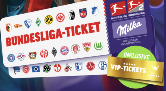 Milka - täglich 10×2 Tickets für alle Vereine der Bundesliga und 2. Bundesliga