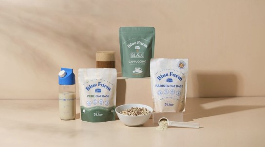 Qiez - 2 x 1 Bestseller-Bundle von Blue Farm mit je einer Packung Pure Oat Base, Barista Oat Base und Blæk Cappuccino