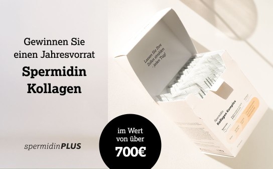 spermidinPLUS: Gewinne einen Jahresvorrat für Spermidin Kollagen im Wert von über 700 €