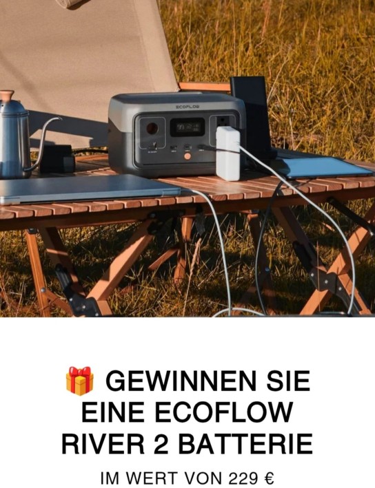 Tchao Tchao - Eine Ecoflow River 2 Batterie im Wert von 229€