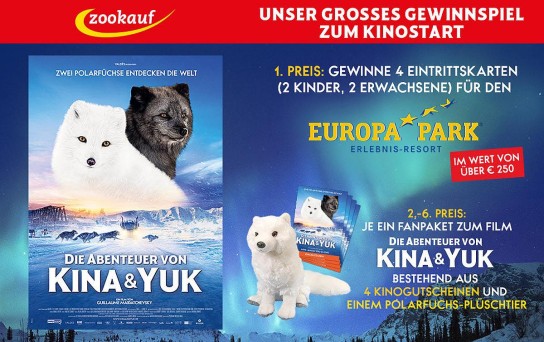 zookauf - 4 Eintrittskarten für den Europapark im Wert von 250 Euro und fünf Filmfanpakete