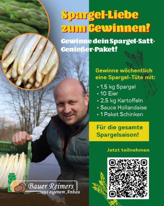 Bauer Reimers - eine Spargel-Flatrate mit einer wöchentlichen Spargeltüte (Norddeutschland)