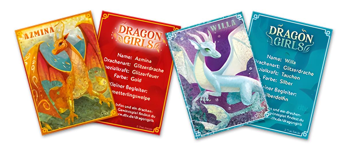 Gewinnspiel: Gewinne ein Set aus drei Dragon Girls-Glitzerkarten