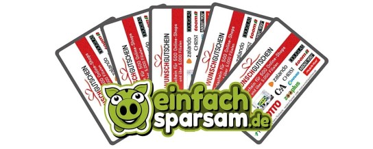 Einfach-Sparsam.de - Gewinne Wunschgutscheine im Wert von insgesamt 400 €