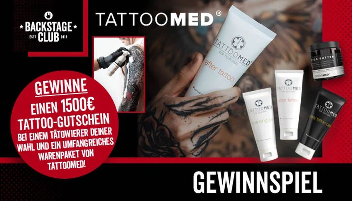 Gewinnspiel: Gewinne einen 1500€ Tattoo-Gutschein und ein TattooMed-Warenpaket