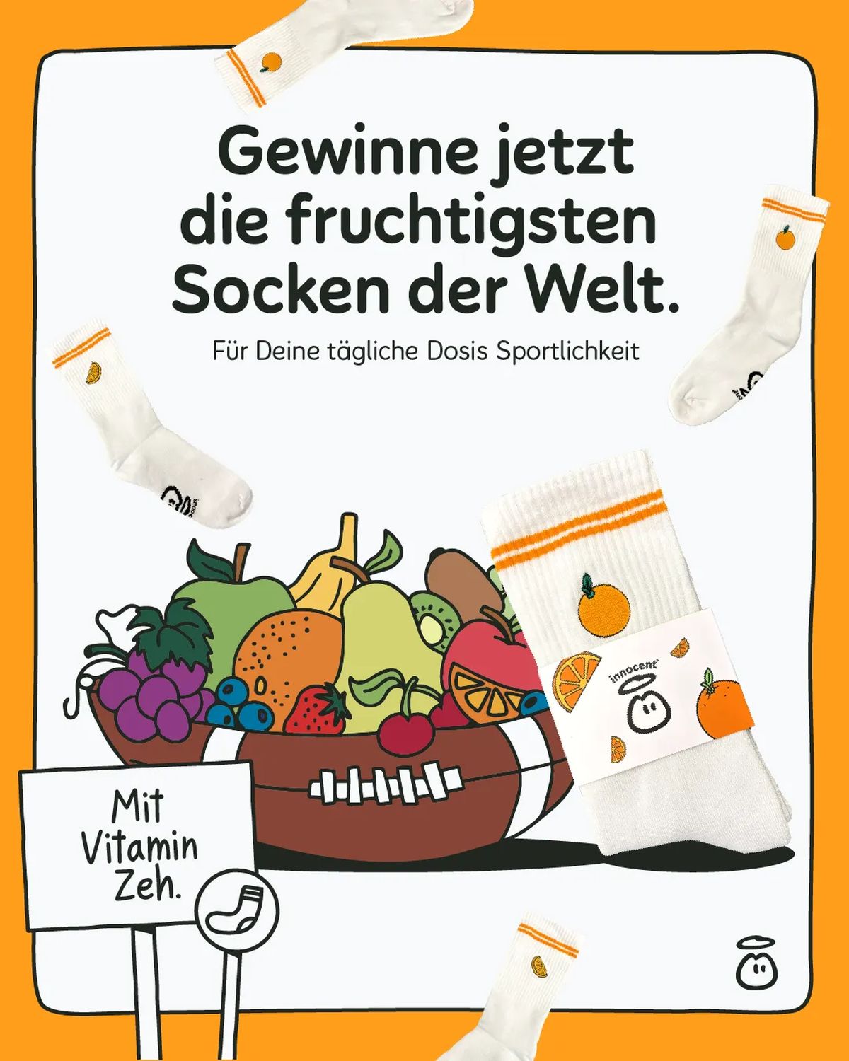 Gewinnspiel: 30 Paar der fruchtigsten Socken der Welt!