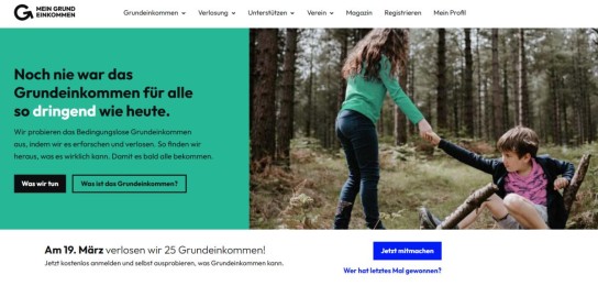 Mein Grundeinkommen - Gewinne eins von 25 Grundeinkommen