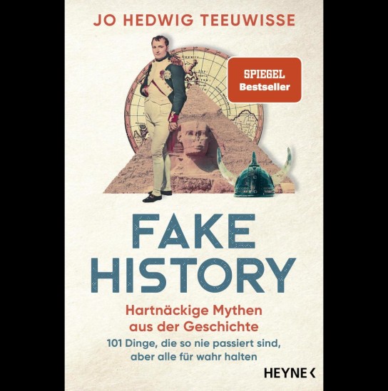 Mitteldeutsche Zeitung - ein Exemplar des Buches „Fake History – Hartnäckige Mythen aus der Geschichte“ von Jo Hedwig Teeuwisse