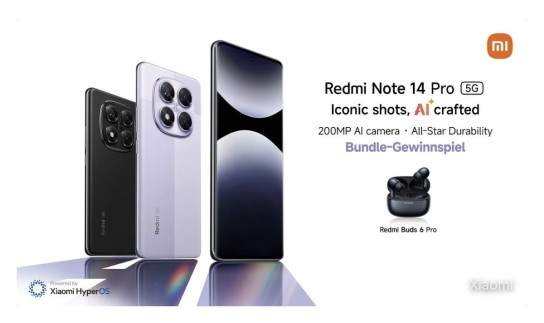 puls24 - ein tolles Bundle bestehend aus dem neuen Redmi Note 14 Pro 5G sowie den Redmi Buds 6 Pro von Xiaomi