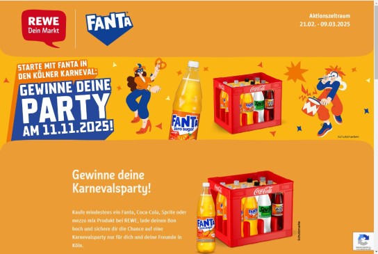 REWE - Eine All-inclusive-Karnevalsparty  in Köln am 11.11.25 für dich und deine Freunde (Produktkauf)